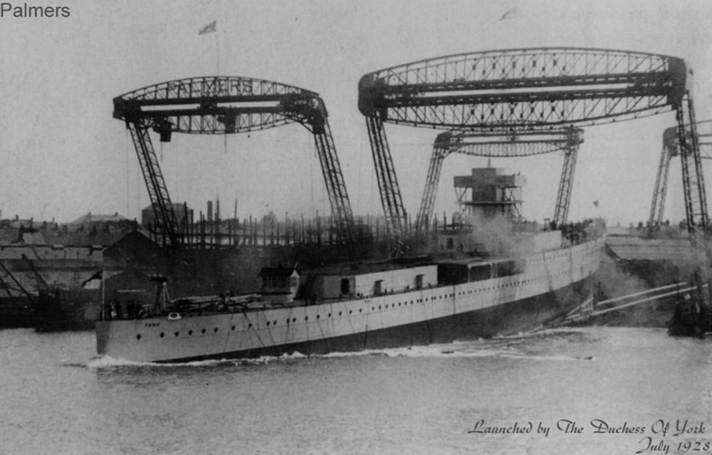launch of H.M.S. Cruiser "York"